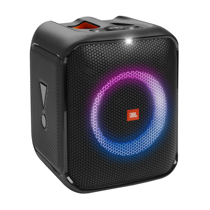JBL Partybox Encore Essential - Black - Portable party speaker with powerful 100W sound, built-in dynamic light show, and splash proof design. - Hero image number null
