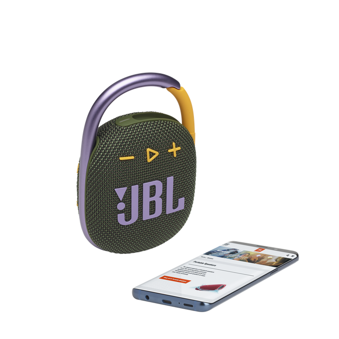 JBL Clip 4 - Green - Ultra-portable Waterproof Speaker - Detailshot 1 image number null