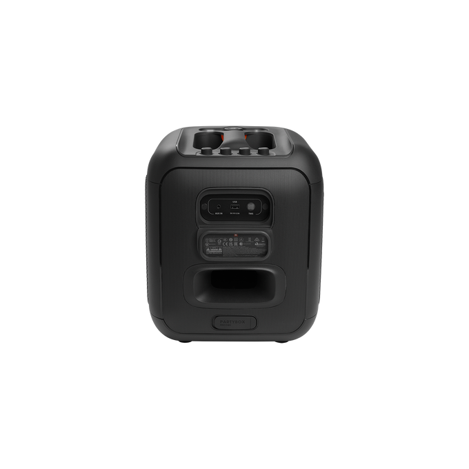 JBL PartyBox Encore - Black - Portable party speaker with 100W powerful sound, built-in dynamic light show, included digital wireless mics, and splash proof design. - Detailshot 2 image number null
