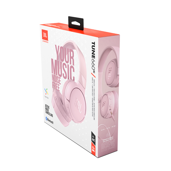 JBL Tune 660NC - Pink - Wireless, on-ear, active noise-cancelling headphones. - Detailshot 10 image number null