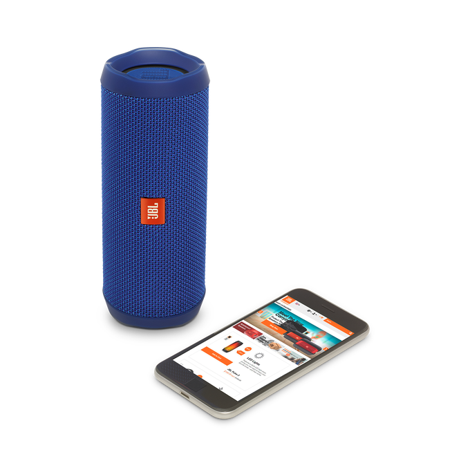 JBL Flip 4 - Blue - A full-featured waterproof portable Bluetooth speaker with surprisingly powerful sound. - Detailshot 2 image number null