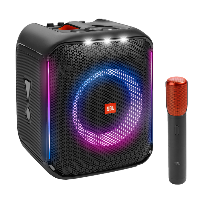 JBL PartyBox Encore | Draagbare partyluidspreker met krachtig 100 W geluid, ingebouwde dynamische lichtshow, meegeleverde digitale draadloze en spatwaterdicht ontwerp.