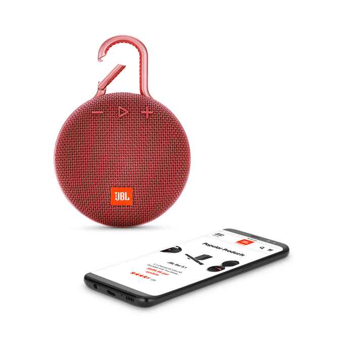JBL Clip 3 - Fiesta Red - Portable Bluetooth® speaker - Detailshot 1 image number null